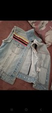 Gilet jeans colorato usato  Triggiano
