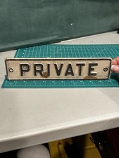 Private sign embossed for sale  Harlan