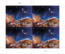 Usado, Selos postais expressos correio prioritário Cosmic Cliffs, folha de 4, valor de US$ 121,80 comprar usado  Enviando para Brazil