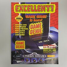 GAME GENIE SEGA MEGA DRIVE CODEMASTERS 1993 VINTAGE ANÚNCIO RETRÔ comprar usado  Enviando para Brazil