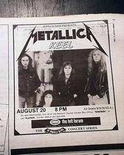 Usado, Early Metallica Heavy Metal Band NYC Cliff Burton 1986 Concert AD (Cancelado) comprar usado  Enviando para Brazil