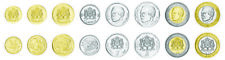 Marrocos Conjunto de 8 moedas 5 10 20 Santimat 1/2 1 2 5 10 Dirhams, 2002, UNC, BIMETÁLICO comprar usado  Enviando para Brazil