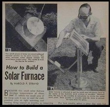 Solar furnace howto for sale  Diamond Point