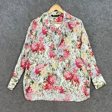 Blusa Zara Feminina Tamanho XS Camisa Solta Multicolorida Floral Manga Longa 17704 comprar usado  Enviando para Brazil