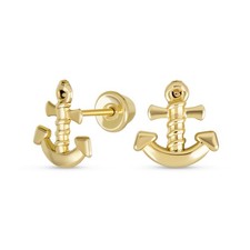 Brincos de ouro amarelo 14K genuínos com âncora náutica Petite para férias na praia comprar usado Brincos de ouro amarelo 14K genuínos com âncora náutica Petite para férias na praia comprar usado  Enviando para Brazil