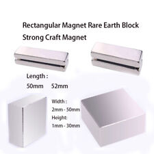 Imán rectangular L50-52 mm W2-50 mm H1-30 mm bloque de tierra rara imán artesanal fuerte segunda mano  Embacar hacia Mexico