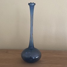 Glasvase blau mundgeblasen gebraucht kaufen  Schönwalde