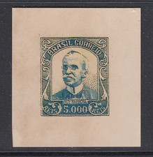 Brasil 1929 5000r Ruy Barbosa Proof (?) em cartão de cetim. Scott 300 var, usado comprar usado Brasil 1929 5000r Ruy Barbosa Proof (?) em cartão de cetim. Scott 300 var, usado comprar usado  Enviando para Brazil