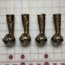 Quatro pés de bola e garra vintage de ferro fundido com base de bolas de vidro para pernas de mesa/cadeira comprar usado  Enviando para Brazil