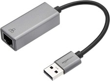 Adaptador Ethernet Gigabit USB 3.0 de alumínio Amazon Basics, cinza, 1,97 x 0,83 x 0,5 comprar usado  Enviando para Brazil