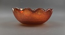 Tigela de frutas de vidro Jeannette padrão "casca de árvore", calêndula de vidro de carnaval antiga. comprar usado  Enviando para Brazil