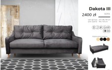 DAKOTA III Sofa szer./gł./wys. 217/96/93 cm, pow. spania 195/143 cm na sprzedaż  PL