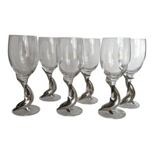 Antigo Conjunto de 6 Copos de Vinho Royal Selangor Frankli Cristal Estanho Selvagem Golfinho Oceano comprar usado  Enviando para Brazil