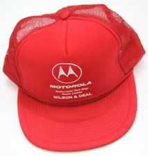 Usado, Boné de beisebol vintage adulto U14 Motorola Wilson & Deal vermelho e branco Snap Back comprar usado  Enviando para Brazil