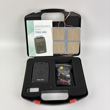 Kit estimulador muscular TENS 3000 unidades eletrodos manuais cabos estojo 9V médico comprar usado  Enviando para Brazil