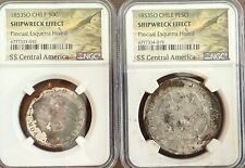 SS CENTROAMÉRICA CHILENA 1853 SO SET/2 MONEDAS NAUFRAGIO 50 CENTAVOS Y PESOS segunda mano  Embacar hacia Mexico