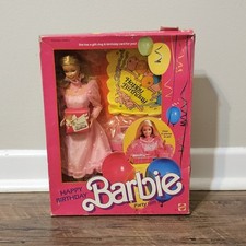 Conjunto de presente de festa feliz aniversário Barbie 1984 Mattel 9519 Novo sem etiquetas comprar usado  Enviando para Brazil