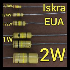 Usado, Iskra EUA 2W 8x20mm Resistores de Filme de Carbono Vintage 5% NOS 75 Valor ohm x1pc UPM comprar usado  Enviando para Brazil