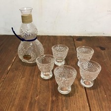 Conjunto de garrafa e copo de saquê de vidro, resistente ao calor, design texturizado bonito, usado, usado comprar usado  Enviando para Brazil