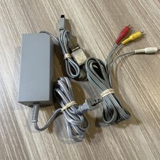 Original OEM Nintendo Wii Cable de alimentación Adaptador de CA y cables AV RVL-002 segunda mano  Embacar hacia Mexico