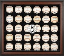 Usado, Blue Jays Logo Brown Framed 30-Ball Display Case comprar usado  Enviando para Brazil