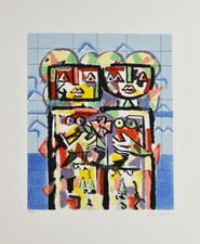 Ibrahim kodra serigrafia usato  Italia