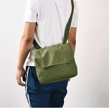 Bolsa de ombro de lona retrô satchel militar bolsa carteiro verde estilo antigo comprar usado  Enviando para Brazil