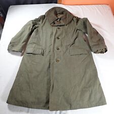 Trench coat militar britânico vintage Segunda Guerra Mundial 50 verde lona impermeável longa comprar usado  Enviando para Brazil