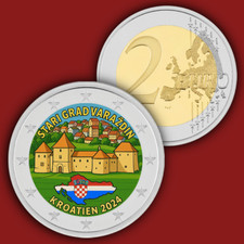 Moeda colorida CROÁCIA VARAŽDIN EURO 2024 2 euros UNC comprar usado  Enviando para Brazil