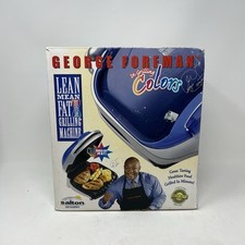 Grelha George Foreman em cores de grelha azul Salton GR10ABW tamanho campeão comprar usado  Enviando para Brazil