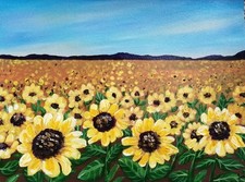 Acrylic painting sunflower for sale  HELENSBURGH