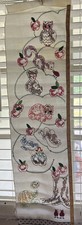 Gráfico de crescimento infantil de pano vintage da década de 1970 feito à mão régua decoração lateral de animais 37x10 LEIA comprar usado  Enviando para Brazil
