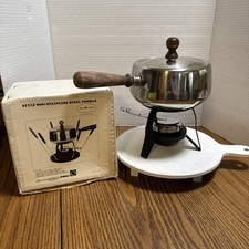 Conjunto de fondue vintage Gailstyn 2 quartos aço inoxidável com base * Japão  comprar usado  Enviando para Brazil
