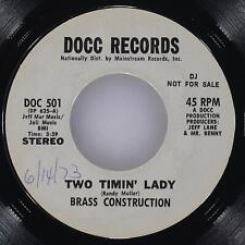 BRASS CONSTRUCTION Two Timin' Lady DOCC DOC 501 VG+ 45 7" 1973 Funk comprar usado  Enviando para Brazil