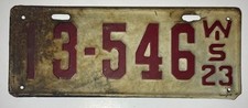 1923 wisconsin license for sale  Coolidge
