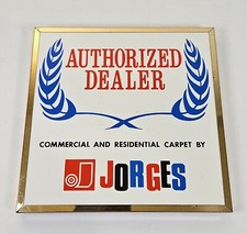 Placa de mesa vintage jorges carpete revendedor autorizado comercial residencial década de 1970? comprar usado  Enviando para Brazil