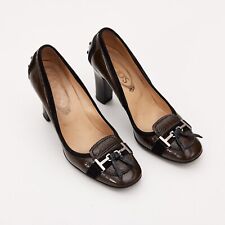 Tod's Czółenka Ciemnozielone Skóra lakierowana Blokowe obcasy Rozmiar EU 36 / US 6 na sprzedaż  PL