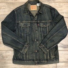 Jaqueta jeans Levi's jeans padrão caminhoneiro tamanho XL masculina feita nos EUA comprar usado  Enviando para Brazil
