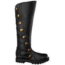 Botas renascentistas pretas de couro premium altura do joelho comprar usado  Enviando para Brazil