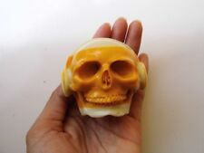 Cabeça de esqueleto de caveira com fone de ouvido de bola de bilhar bola de bilhar esculpida à mão_x276 comprar usado  Enviando para Brazil