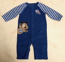 Pijama Romper Carters Just One Year DOG GONE CUTE 12M Azul Meninos Filhote Bebê comprar usado  Enviando para Brazil