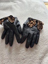 Black leather leopard for sale  LOCKERBIE