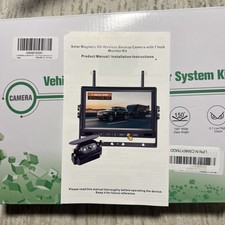 Câmera de backup solar magnética sem fio trailer monitor tela sensível ao toque DVR para barramento de reboque comprar usado  Enviando para Brazil