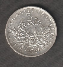 Francs argent semeuse d'occasion  Villeneuve-d'Ascq-