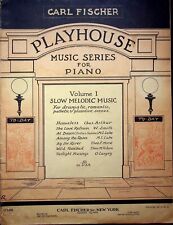 Usado, HOJA DE PIANO MELÓDICA LENTA SERIE PLAYHOUSE CARL FISCHER 1911 segunda mano  Embacar hacia Argentina