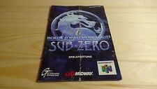 Usado, Spielanleitung - Mortal Kombat Mythologies Sub-Zero -  Nintendo 64 N64 comprar usado  Enviando para Brazil