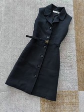 Novo Vestido CHRISTIAN DIOR CD Logotipo Jaqueta de Lã Preta Blazer Cinto Tamanho P FR36 US4 comprar usado  Enviando para Brazil
