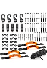 Kit de equipamento de alça de transporte de caiaque - alças de transporte de canoa de caiaque, coque elástico de 15 pés e 6 mm comprar usado  Enviando para Brazil