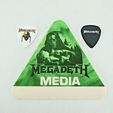 Autêntico Megadeth concerto backstage pass 2 novidade assinatura palhetas de guitarra (mg5) comprar usado  Enviando para Brazil