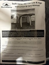 Sunncamp swift canopy for sale  MAIDSTONE